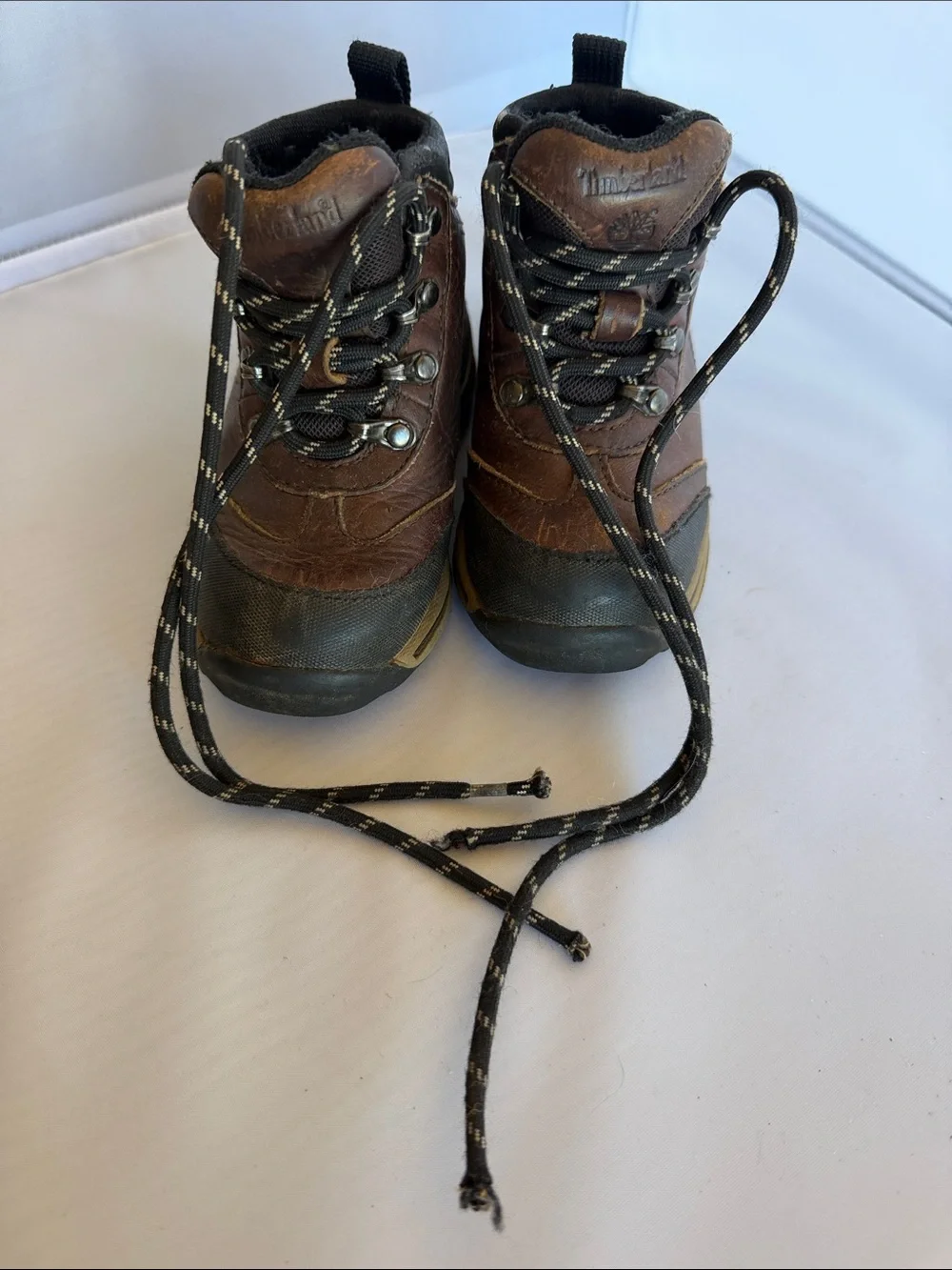 Timberland Kids Brown and Black Leather Hiking Boots